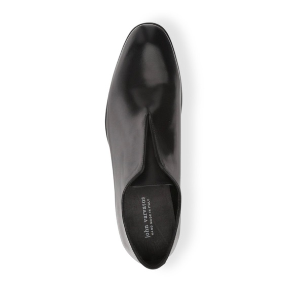 JOHN VARVATOS COLLECTION ELDRIDGE LACELESS BLACK LEATHER WHOLE CUT DRESS SHOES - Picture 11 of 16